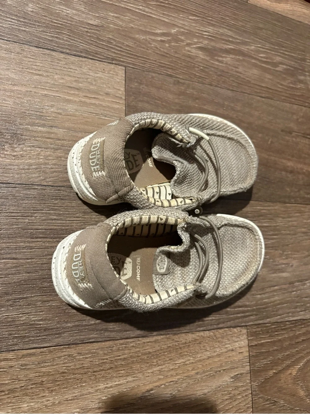 Hey Dude Kids Wally Slip-On Moccasins in Beige